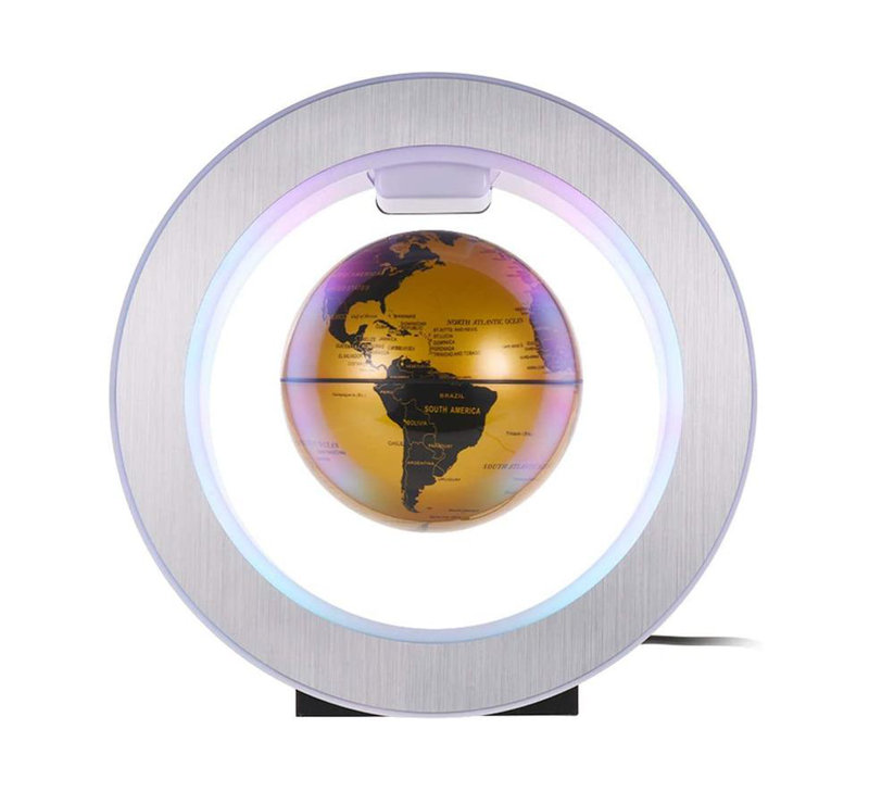 Globe terrestre à lévitation magnétique 4 po, Or