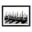 Docked Gondolas in Venice Italy in Abstract - Picture Frame Painting Print-55734076-55734072