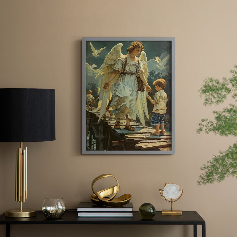 Religious Series CDXLII, reproduction encadrée - bois massif, H 21 po x l 17 po, Gris