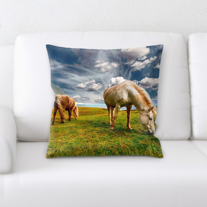 Coussin en chevaux