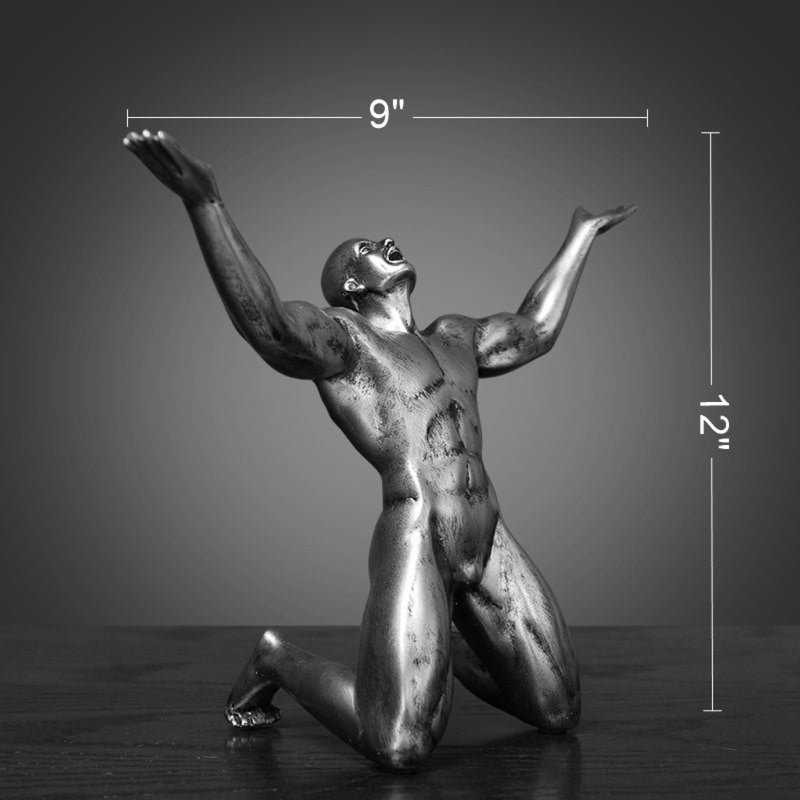 Sculpture artistique pour la table centrale, Argent rustique