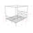 Glendale Queen Size Bed Frame with Modern Designed Headboard and Footboard - Canopy Metal Frame in Powder Coating Linen white-714839038