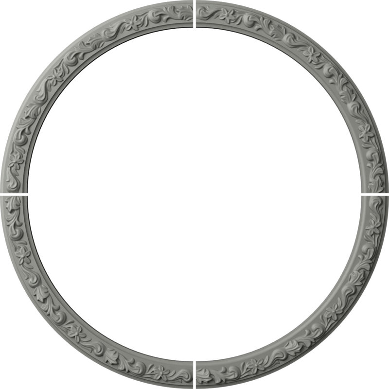 Ensemble d'anneaux de plafond Kent, H 28,75 po x l 28,75 po x P 0,375 po, Simple (1/4 d'un cercle complet)