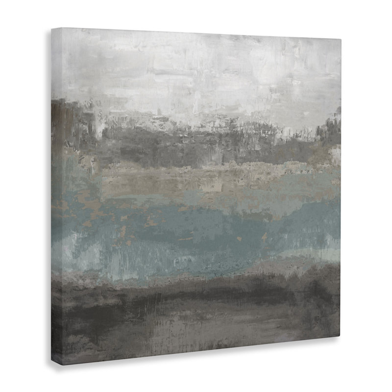 Terre et mer, toile dégradée, design par Hannah Dawson, H 17 po x l 17 po