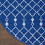 Tapis bleu / blanc à motif géométrique Ellar-1322624970