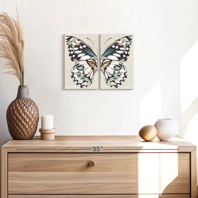 «Butterfly's Kiss I», reproduction d'art sur toile, H 12 po x l 17 po x P 1 po