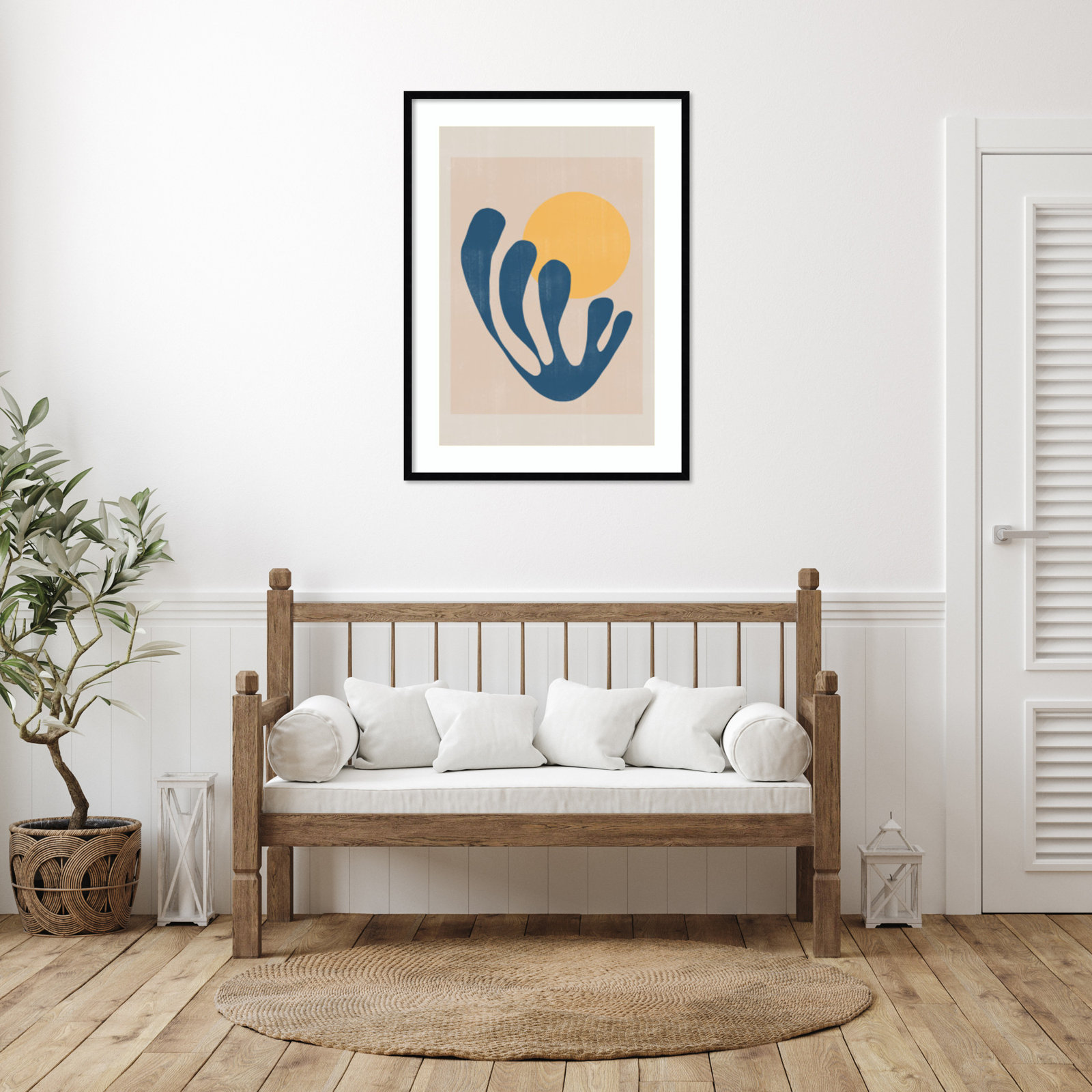 Giese "Modern Plant No. 1" Print, Black, 41" H x 30" W