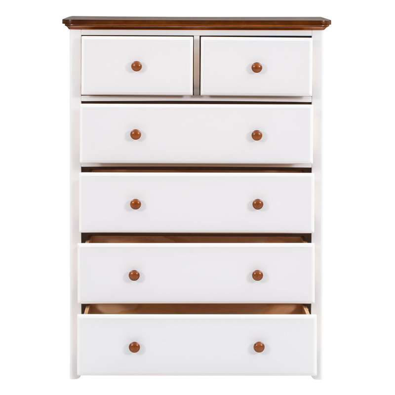 Commode 6 tiroirs Vergilica, Blanc