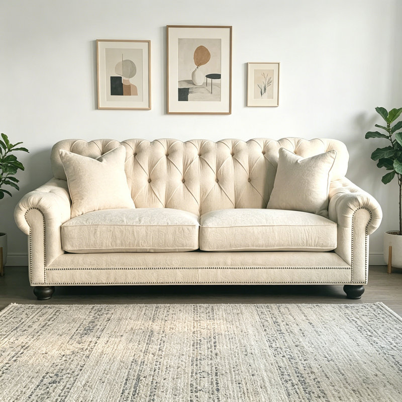 French Light Luxury Off-white  Sofa