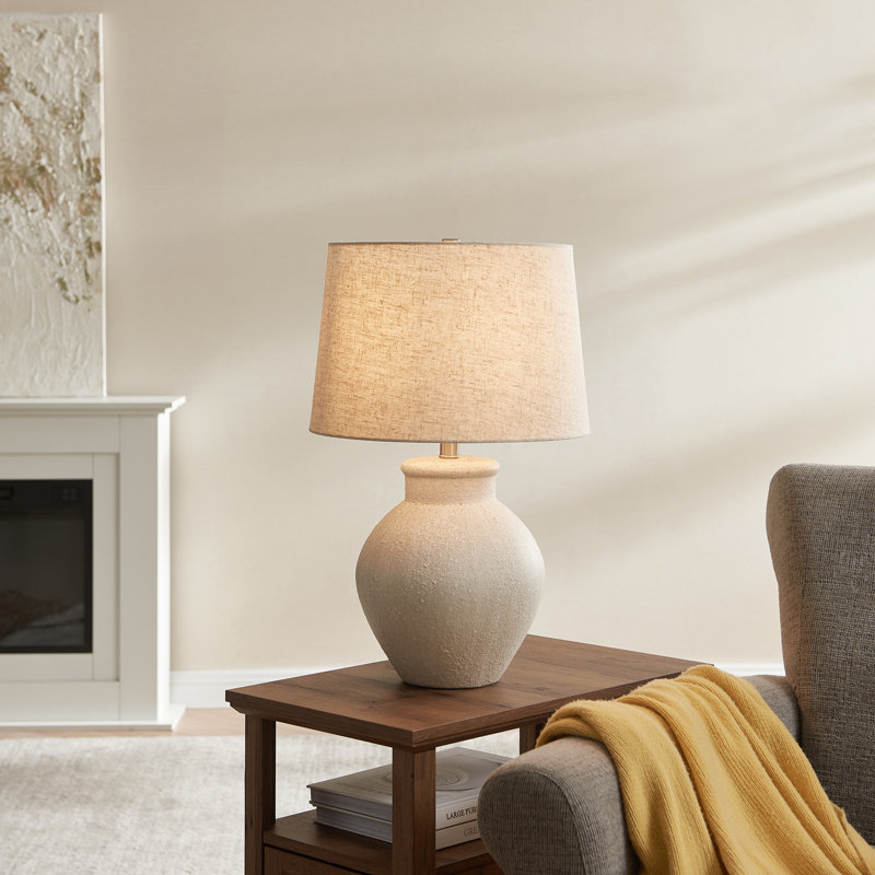 24" Single Ceramic Table Lamp Set