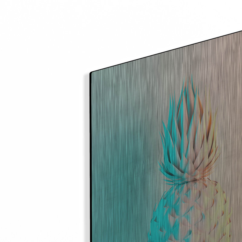 «Delicate Pineapple», art mural en métal, H 24 po x l 16 po