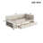 Twin size L-Shaped Upholstered Platform Bed with Storage and Drawers-110990649