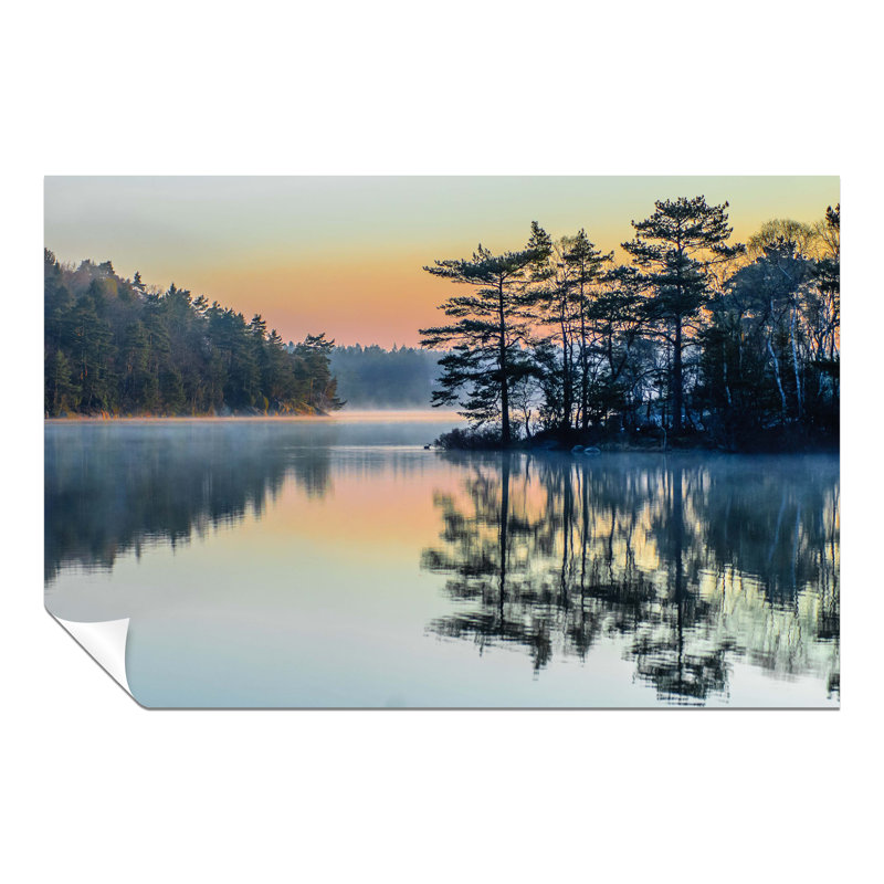 Sunrise On A Peaceful Lake - No Frame Print, 61cm H x 91cm W