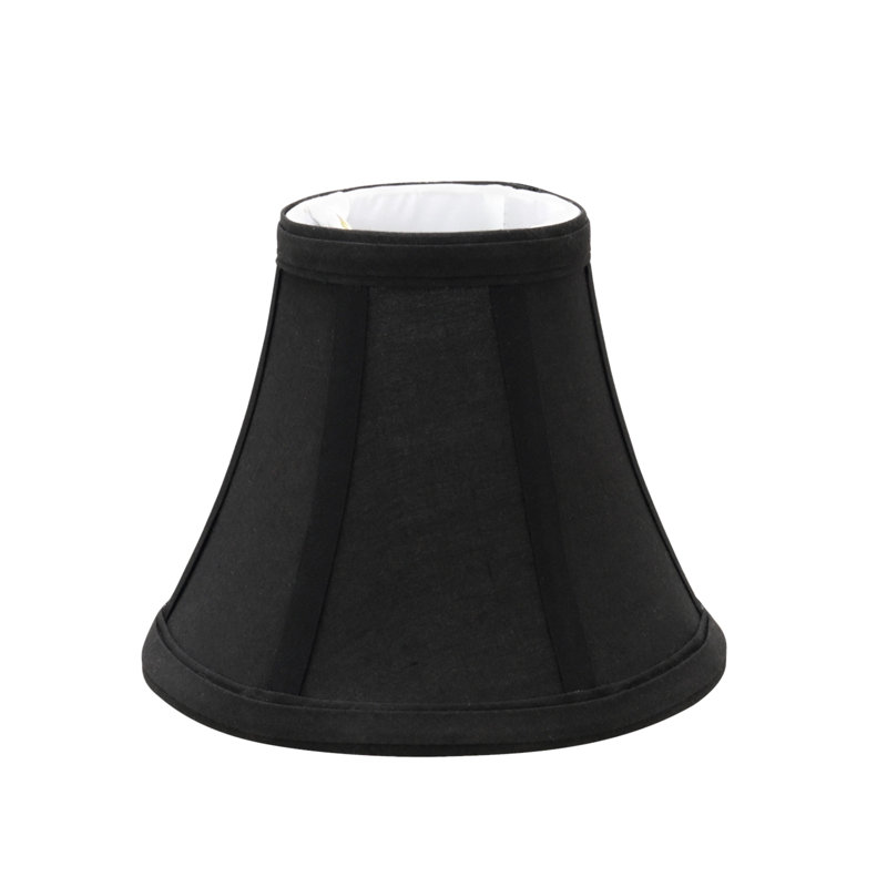 Set of 6 Black Cotton Bell Lamp Shades
