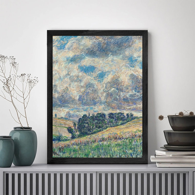 Reproduction d'art encadrée, impression sur toile, impression sur toile, H 17 po x l 13 po