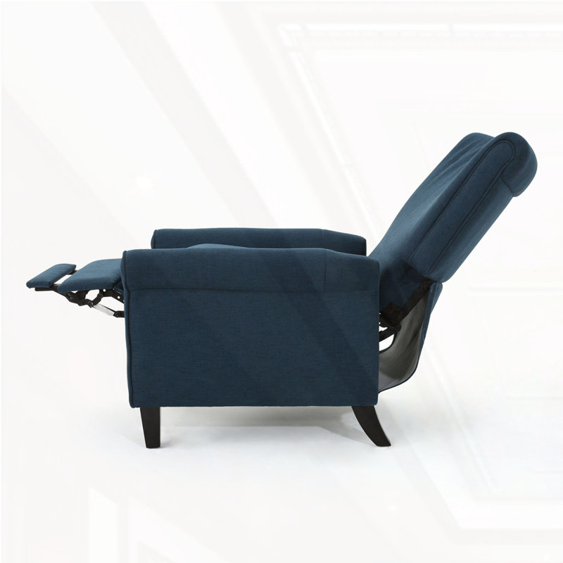 Fauteuil inclinable manuel manuel, Tissu bleu marine