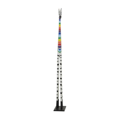 Sedano Wood Handmade Giraffe Decorative Multi Colored Sculpture