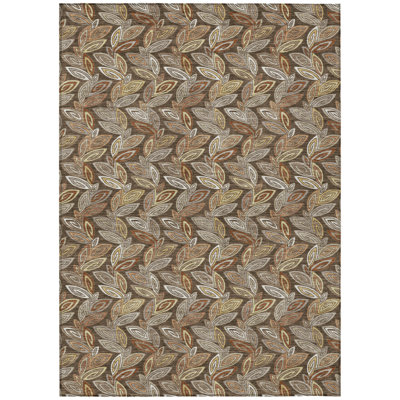 Machine Washable Indoor/Outdoor Chantille ACN2557 Botanical Rug