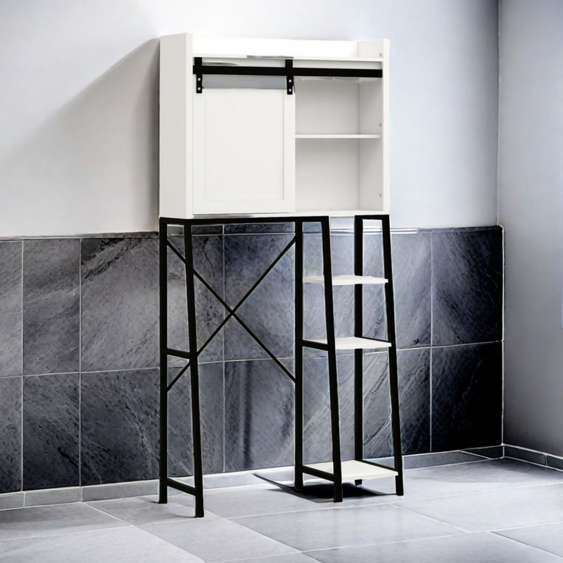 Alecha Medium Density Fiberboard (MDF) Freestanding Over The Toilet Storage