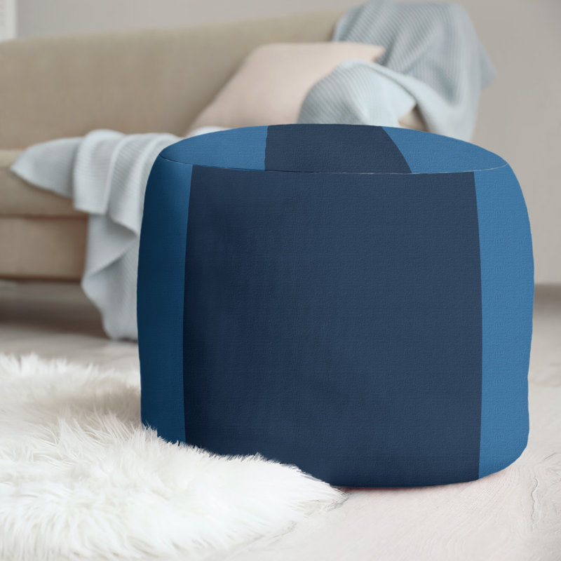 repose-pieds rond 20,5", Bleu lac / bleu minuit / bleu lac