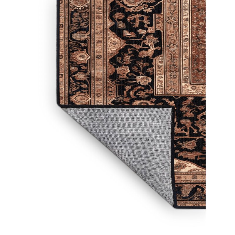 Tapis brun lavable à la machine
