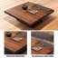 Table basse carrée en bois manufacturé noisette