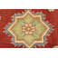 Tapis rouge en laine noué à la main de conception unique 8 pi 6 po x 11 pi 10 po