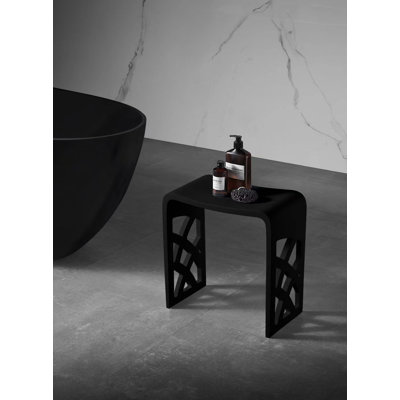 Istone Black Shower Bench