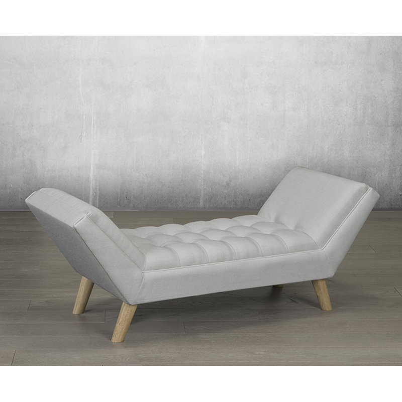 Lazenby Upholstered Bench, Silver, 28" H x 50" W x 18" D