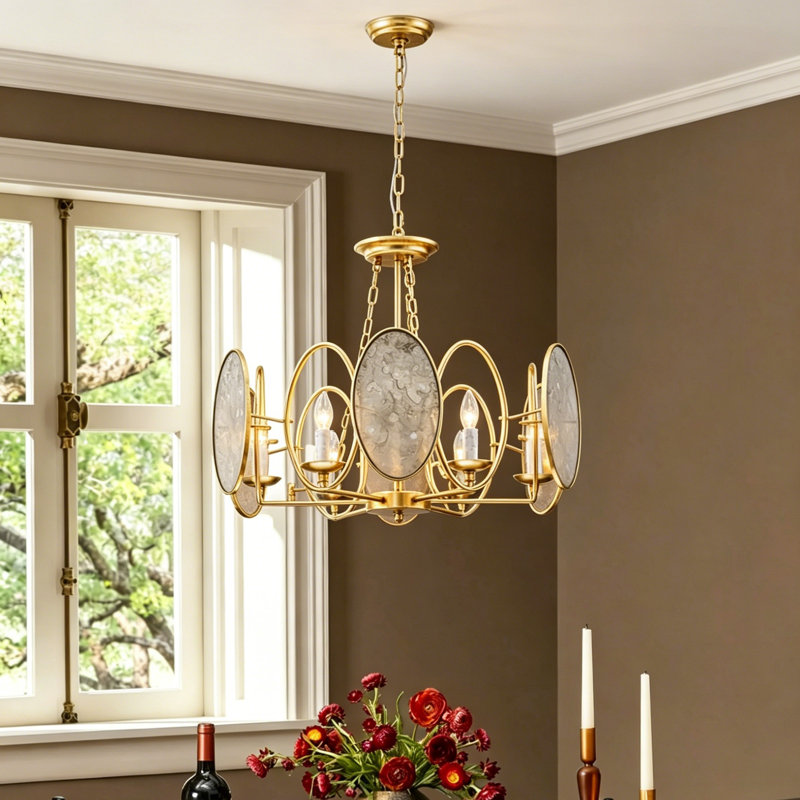 Luminaire suspendu en métal 6 lumières