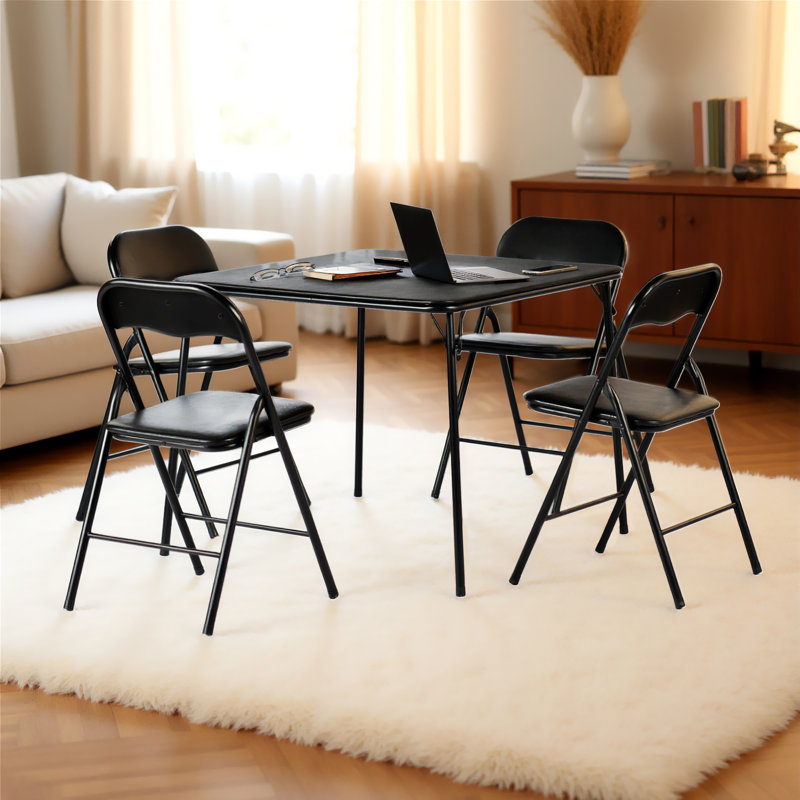 Ensemble de 5 tables pliantes et chaises pliantes pour le bureau personnel et les ateliers
