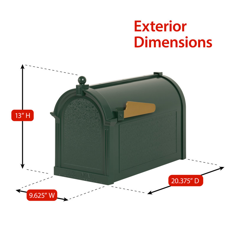 Ultimate Post Mounted Mailbox, Black, Yes