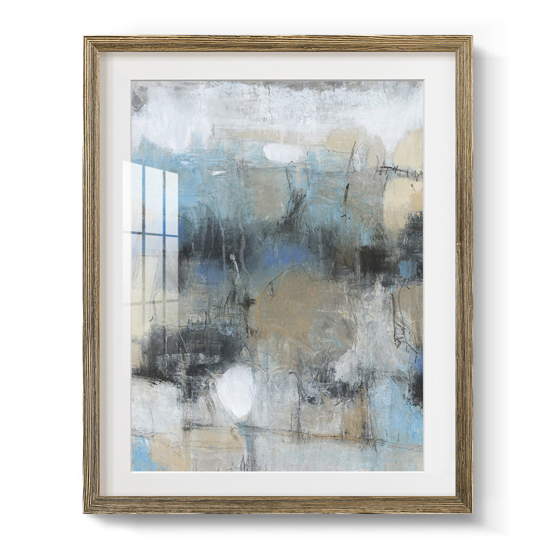 «In The Moment I», reproduction encadrée, Blanc, Papier avec cadre noyer