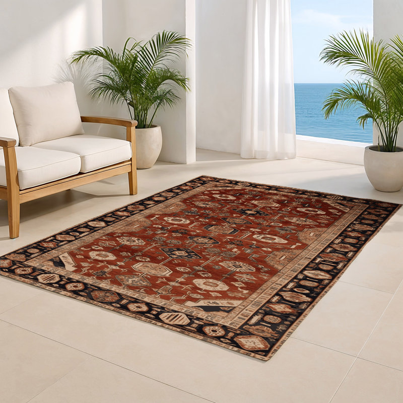 Turkish Brown Indoor and Outdoor Area Rug, Rectangle 2' x 3'