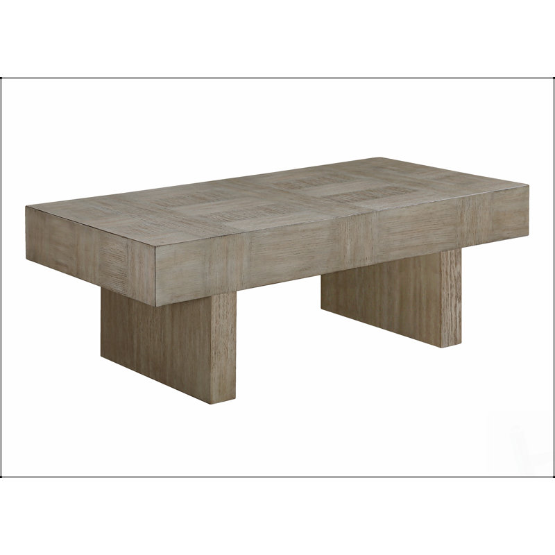 Contemporary Style Brown Gray Coffee Table with Rectangular Top, Perfect for Modern Living and Aesthetic Appeal