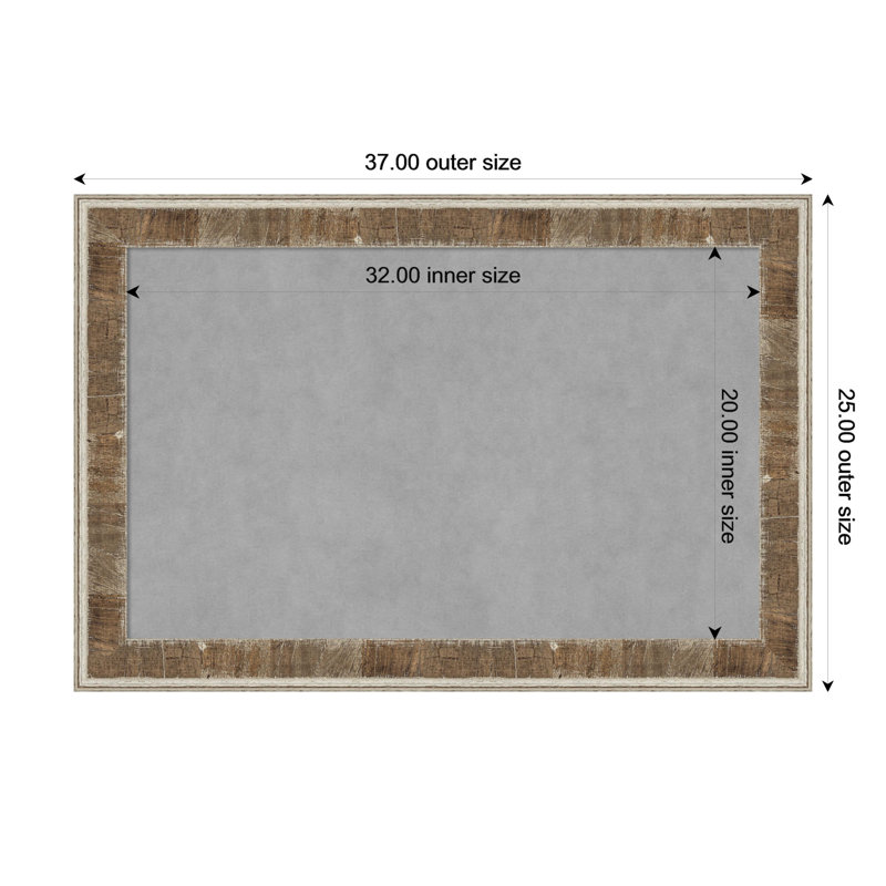 Tableau magnétique Farmhouse Brown, H 25 po x l 37 po