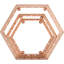 Mthimunye 3 Piece Hexagon Metal Floating Shelf-1086458174