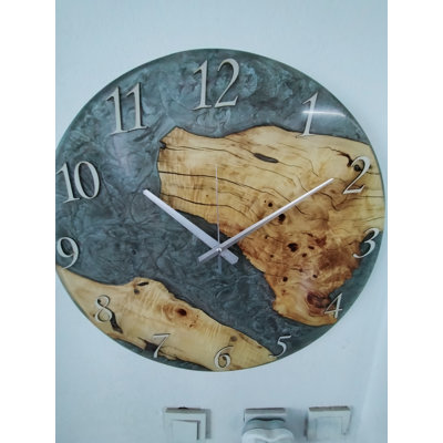 20 Inch Diameter, Resin Wall Clock, Wall Clock, Wood Clock, Wall Decor, Wooden Clock, Large Wall Clock, Large Wall Clock,