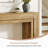 41.3'' Farmhouse Console Table, Rectangular Entryway Table with Double Base, Light Brown