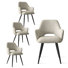 Ensemble de 4 chaises de salle à manger rembourrées en tissu