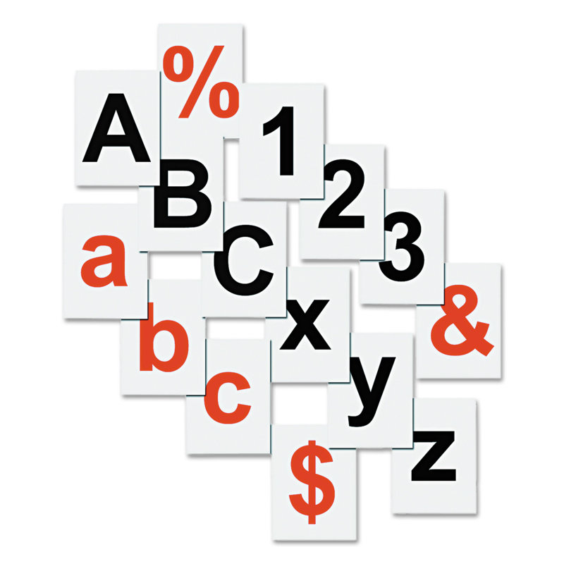 Interchangeable Magnetic Characters Numbers, Black