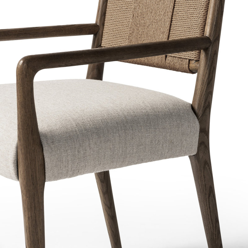 Rothler Dining Armchair-Alcala Wheat, Tan Ash, Alcala Wheat
