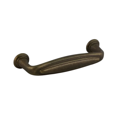 Brixwell BXB33035R3 Bar Cabinet Pull Handle, Zinc, 3" Centre To Centre, 3-5/8" Length, Rustic Brass Finish