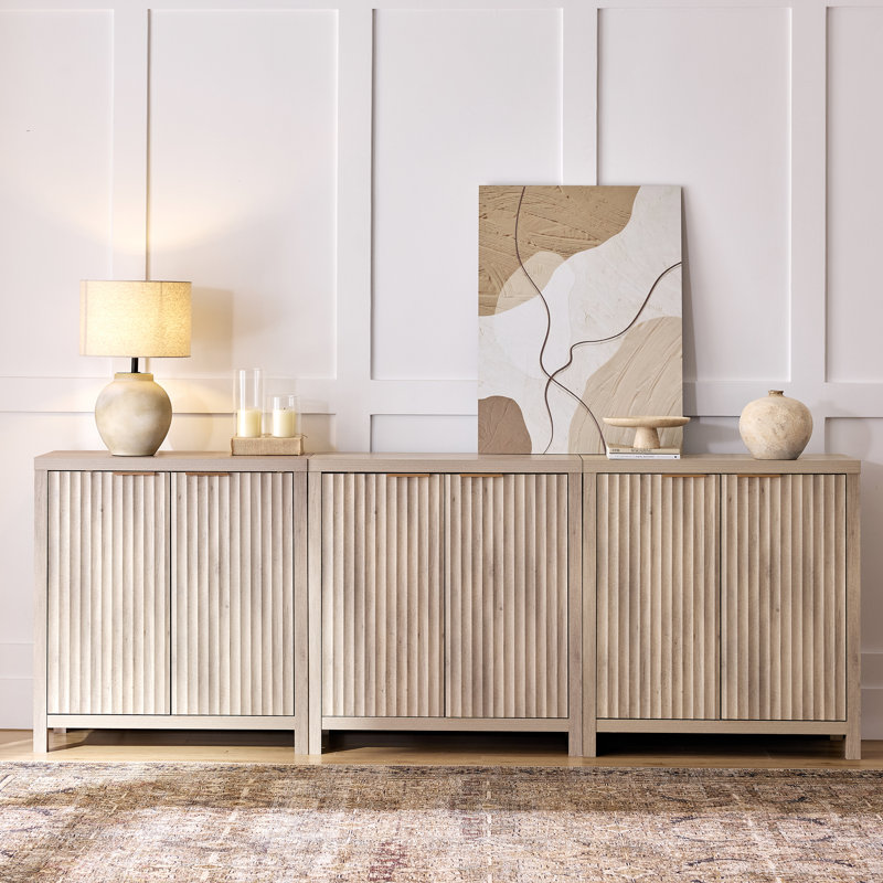 234cm Sideboard , Greige Oak