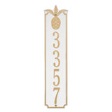 Pineapple Personalized Vertical 4-Line Wall Address Plaque