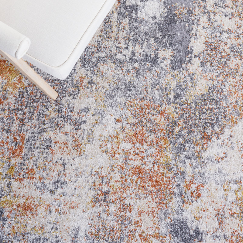 Banelly Performance Abstract Rug, Round 6'7"