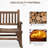 2-Person Wood Rocking Chair With Log Design, Heavy Duty Loveseat With Wide Curved Seats For Patio, Backyard, Garden-930650872