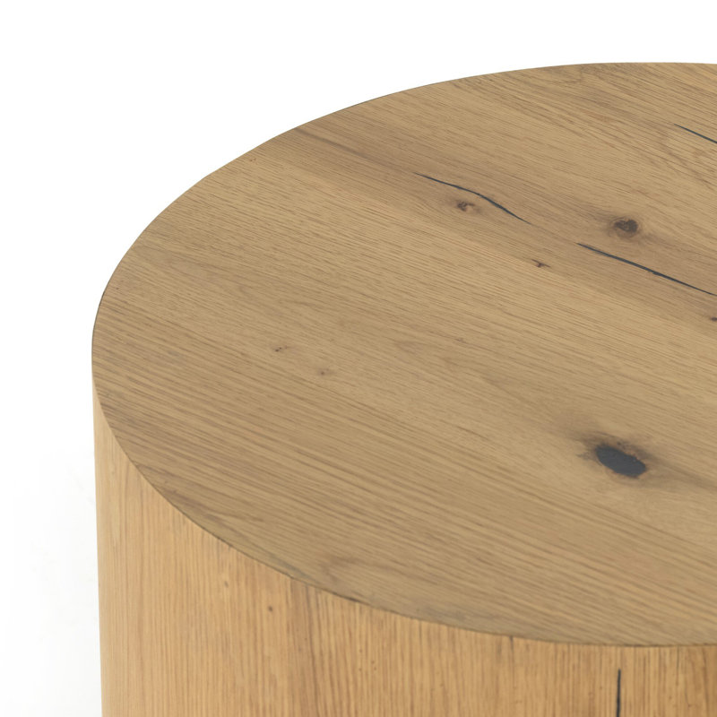 Humphrey Round End Table-Light Oak Resin