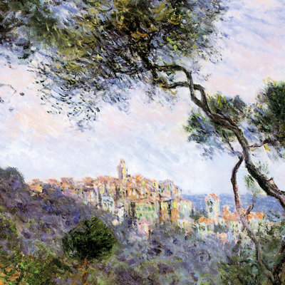 "Bordighera Italy, 1884" by Claude Monet Matted Framed Painting Print with Mounting Hardware 
