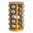 20 Jar Bamboo Spice Rack With Spices Included - Rotating Tower Organizer For Kitchen Spices And Seasonings